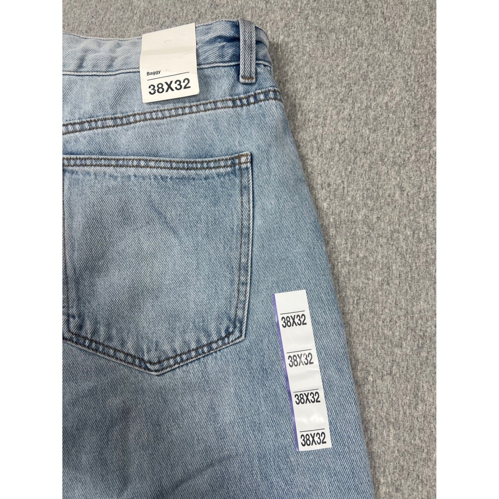 Original Use Baggy Jeans Mens 38X32 Light Blue NWT Wide Leg Relaxed Streetwear - Picture 4 of 6